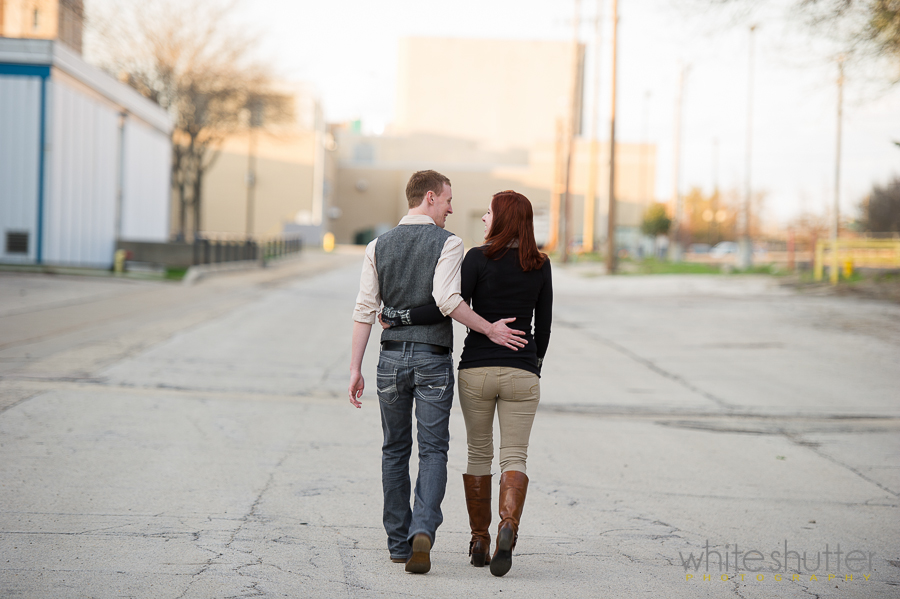 white shutter photography engagement session rockford illinois